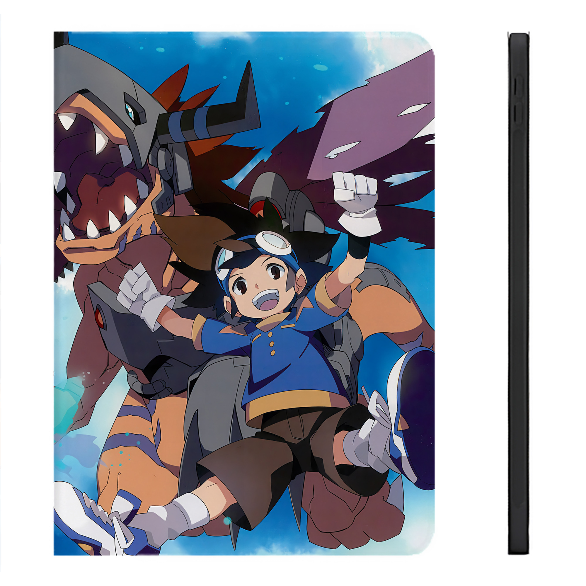 （画像用） Digimon デジタルモンスター/デジモン IPadケース ペンホルダー付き ブックスタイルデザイン